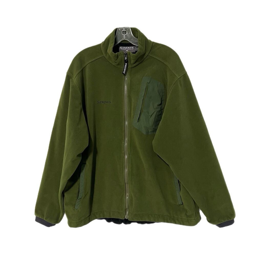 Simms Windstopper Softshell Jacket Mens XL Green Outdoors Fishing Gorp Hybrid